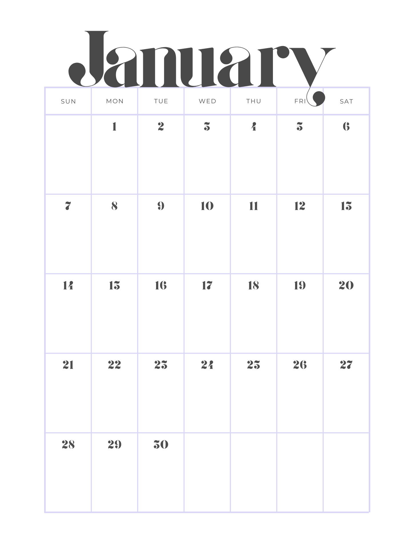 Your Editable Content Calendar