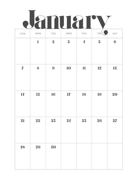 Your Editable Content Calendar